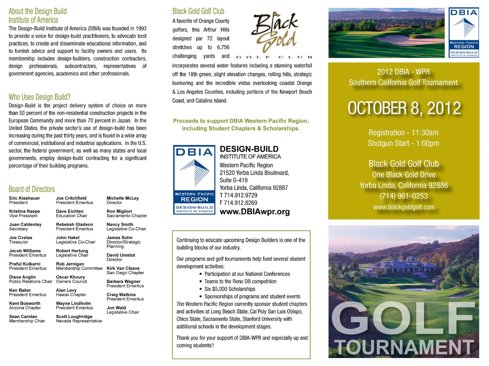 So Cal Golf Tournament Orange Co Area Design Build Institute